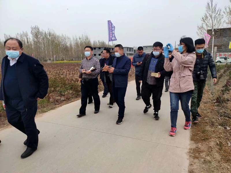 市牡丹產(chǎn)業(yè)中心、市宣傳部的領(lǐng)導(dǎo)及各大媒體來公司基地考察指導(dǎo)工作